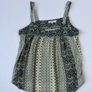 Rose & Olive  Green and Cream Patterned Camisole